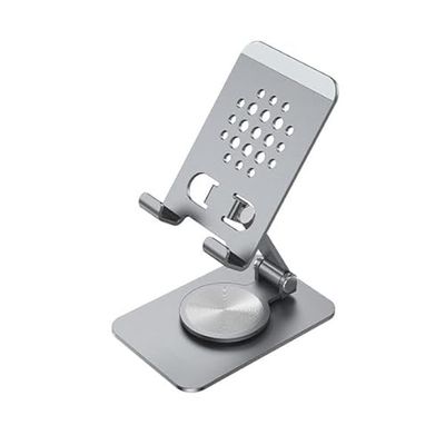 Support pour Smartphone/Tablette - 360° réglable, Couleur Argent, fabriqué avec des matériaux durables, idéal pour Le Bureau ou la Maison.