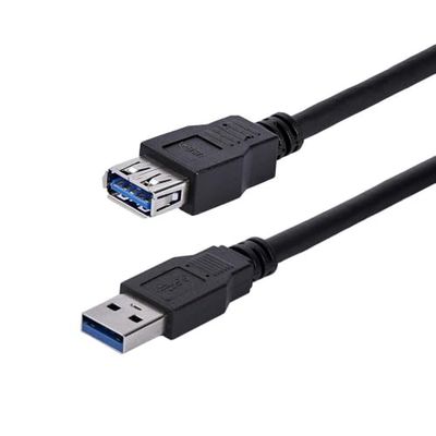 StarTech.com Cabo de 1 m de extensão extensão extensão passiva USB 3.0 (5 Gbps) SuperSpeed - macho a fêmea USB A - extensor - preto