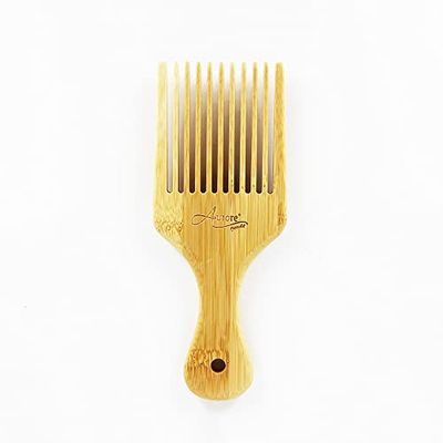 Aurore Beauté - Afro Bamboo Comb - Wide Tooth Hair Comb - Anti-Static Detangler