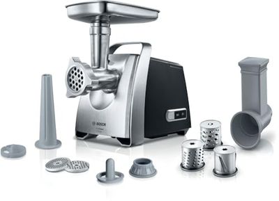 Bosch ProPower MFW68640 Hachoir à viande polyvalent – Jusqu'à 4,3 kilos de viande par minute – Puissance de 800 W, Noir