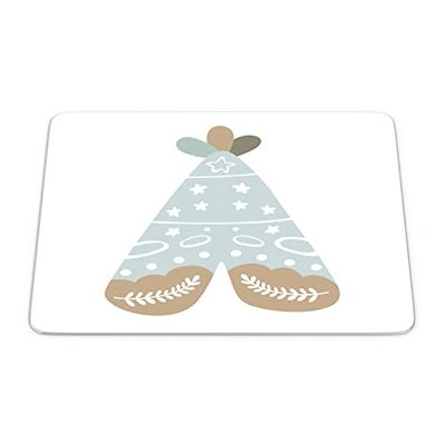 Bonamaison, Tappetino per il mouse rettangolare con stampa digitale, antiscivolo, per ufficio e casa, dimensioni: 22 x 18 cm