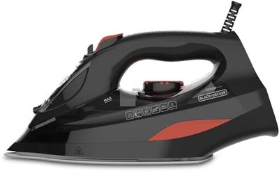 Avilia Stoomstrijksysteem met druppelbescherming, met keramische zool, stoomdesinfectiemiddel en stoomstoot, dubbel anti-kalksysteem, 3000 W, 370 ml, zwart