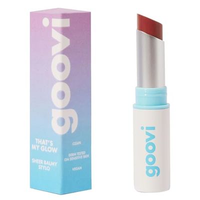 GOOVI That's My Glow Tinted Lip Balm - Tinted, Nourishing Lip Balm with Seaweed Extract - Nourishing and Shiny - 2.5 g