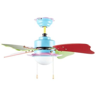 Orbegozo CC 62075 - Ventoinha de teto com luz, 3 velocidades, pás coloridas, 75 cm de diâmetro, potência de 50 W, multicolor