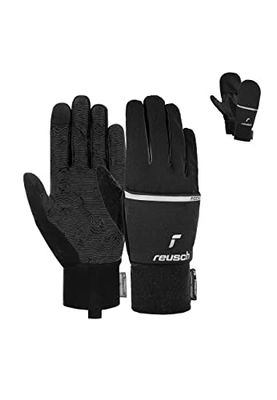 Reusch Terro STORMBLOXX Touch-TEC Guanti Sportivi Antivento e Idrorepellenti Corsa Ciclismo Escursionismo Sci Di fondo Guanti Touchscreen Invernali, Nero/Argento, 10