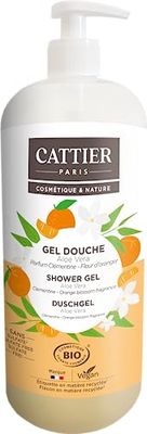Cattier - Gel doccia senza solfati Profumo Clementine - Fiore di Oranger 1L