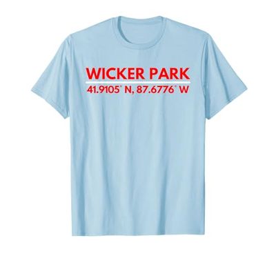 Wicker Park Chicago IL Fans Latitude and Longitude T-Shirt