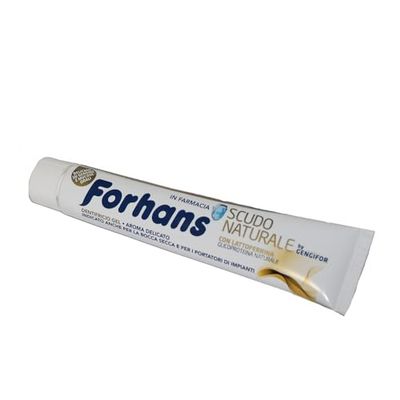 Forhans, Pasta de Dientes Scudo Naturale, Gel Dental con Lactoferrina, Acción Protectora, Antibacteriana, para la Higiene Bucal, Protección Natural, 75 ml