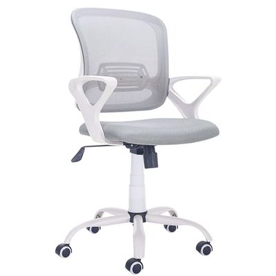 Miroytengo Silla De Oficina Giratoria Perta Color Gris y Blanco