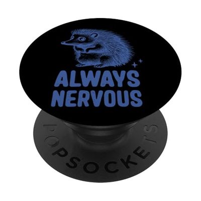 Siempre Nervioso Erizo Ilustración Humor PopSockets PopGrip Adhesivo