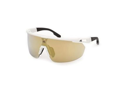 Adidas Sport SP0094 Män och Kvinnor, Tunna Lätta Sportsolglasögon, Skärmlinsform, Fodral ingår, Speglad Brun Lins, Vit, Vit, En Storlek Unisex-Vuxen, Vit, One Size