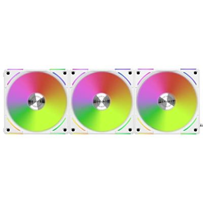 Lian Li UNI AL120 V2 Addressable RGB White 120mm Fan Triple Pack with Controller