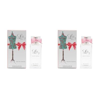 Inessance Paris - Eau de Toilette pour Femme Lilly Sweet - Parfum Lumineux et Sensuel aux Notes Fleuries et Fruitées - Flacon Chic et Moderne - Fabrication Française - 50 ml (Lot de 2)