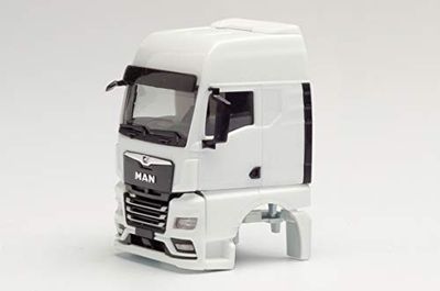 herpa Servizio ricambi telaio MAN TGX GX, senza spoiler (2 pz.) in miniatura per bricolage e collezionismo, Colore bianco, 085144
