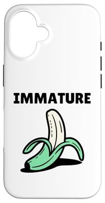 Divertente regalo immaturo a forma di banana per uomini, donne, bambini, ragazzi e ragazze Custodia per iPhone 16