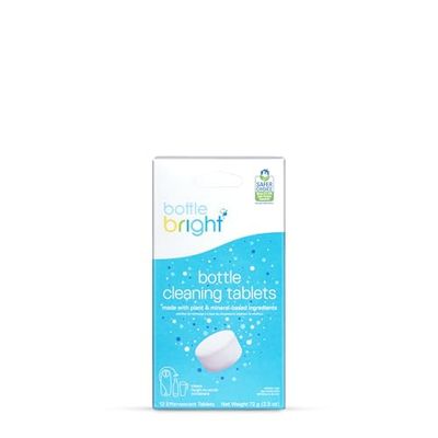 BOTTLE BRIGHT (12 Compresse) – Pulisce Borracce Termiche, Bottiglie in Acciaio Inox e Altri Contenitori Riutilizzabili – Facili da Usare e Sicure