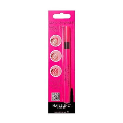 Nails Inc – MANI MARKER NEON PINK Nail Art Pen – exakt nageldesignspenna i neonrosa – vegansk, djurförsöksfri och lätt att använda – Perfekt för gör-det-själv-nagelkonst – perfekt manikyr
