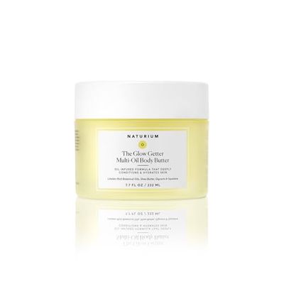 Naturium The Glow Getter Whipped Multi-Oil Body Butter, Firming Cream & Body Moisturiser with Shea Butter, 7.7 fl oz