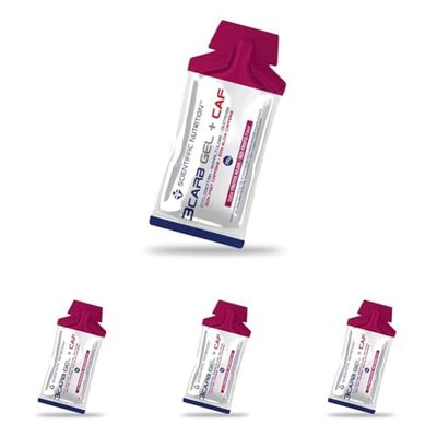 Scientiffic Nutrition - 3Carb Gel, Gel Energético con 3 Tipos de Carbohidratos, Geles Energéticos Ciclismo, Running y Deportes de Equipo Exigentes, Fácil Digestión, Sabor Frutos Rojos - 1 unidad 45g