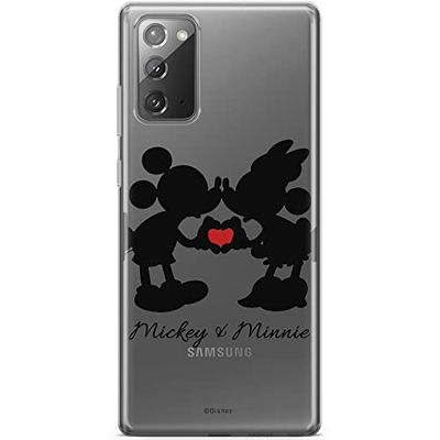 ERT GROUP etui na telefon Samsung GALAXY NOTE 20, case oryginalny i oficjalnie licencjonowany przez Disney, wzór Mickey i Minnie 003, optymalnie dopasowane, plecki z TPU częściowo przeźroczyste