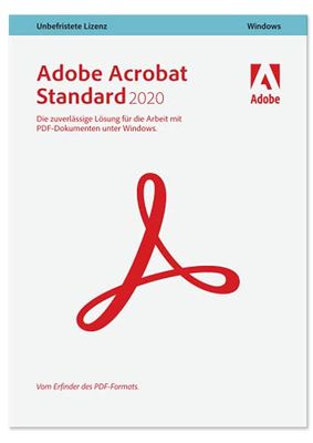 Adobe Acrobat Standard 2020 deutsch|Retail|1 Gerät|unbegrenzt|PC/MAC|Disc