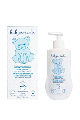 Babycoccole - Zoet en zijdezacht shampoobad voor kinderen met extracten van lotusbloem, zuivere en natuurlijke ingrediënten van plantaardige oorsprong, dermatologisch getest, voor de gevoelige huid, 250 ml