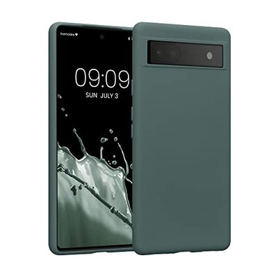 kwmobile telefoonhoesje compatibel met Google Pixel 6a hoesje - Zachte case voor smartphone - Back cover in blauwgroen
