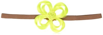 Love Hair Extensions Flower Hair Accessory On Elasticated Band, Colour Neon Yellow