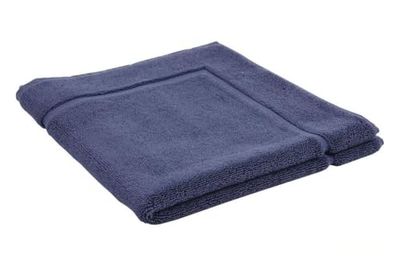 Tapis de Bain Bleu Marine, 60 x 60 cm, Texture Douce et antidérapante, idéal pour Une Utilisation à la Maison, Facile à Nettoyer et à Entretenir.