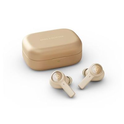 Bang & Olufsen Beoplay EX - Auricolari Bluetooth wireless con microfono, Active Noise Cancelling e caricatore USB-C, Cuffiette impermeabile, 20 ore di autonomia, Gold Tone