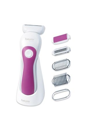 Beurer HL 36 Rasoio Wet&Dry Utilizzabile Anche Sotto la Doccia, con Luce LED e Accessori Peeling