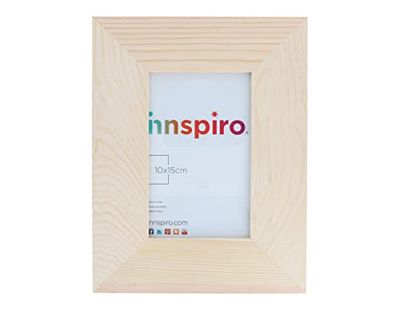 INNSPIRO Cadre en bois de pin massif avec arrière 4,5 cm. moulure 10 x 15 cm.