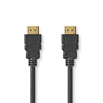 NEDIS High Speed HDMI ™ kabel med Ethernet | HDMI™-kontakt | HDMI™-kontakt | 4K@60Hz | 18 Gbps | 0,50 m | rund | PVC | svart | plastpåse