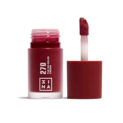 3INA MAKEUP - The No-Rules Cream 270 - Rojo Vino - Colorete Rojo Vino con Aceite de Almendras - Colorete Líquido 3 en 1 Mejillas Labios y Ojos con Acabado Natural - Vegan - Cruelty Free