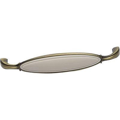 SIRO, 1973-106ZN31A78, Anaheim foro maniglia spaziatura 96 millimetri, plastica ottone antico brunito/beige