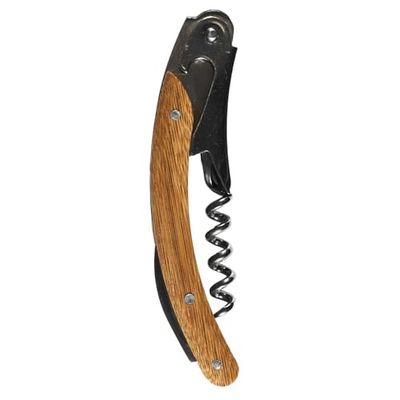 COOK CONCEPT, KA0333, Elegancki korkociąg z drewna akacjowego, niezbędny dodatek do aperitifów i degustacji wina, ergonomiczny kształt, precyzyjny mechanizm, brązowy, standardowy rozmiar