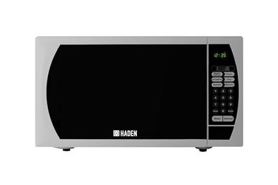 Haden Silver 20L Digital Microwave Oven - 800W, 9 Power Levels - Defrost & Express Functions​ - Compact Countertop Microwave Perfect for Small Kitchens