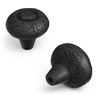 Hickory Hardware P3003-BI 1.5. Raffin- rustique fer noir Bouton de Cabinet