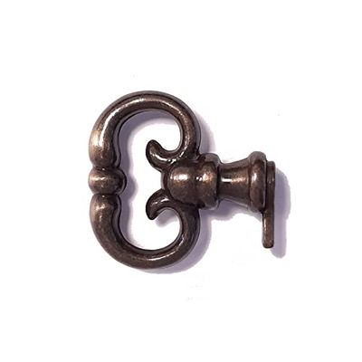 cyclingcolors Vintage Style Open Barrel Skeleton Key Hole Head Furniture Cabinet Antique (Key Head-Aged Brass)