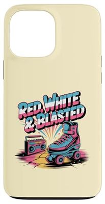 Red White and Blasted 90s USA Shirt July 4th Fireworks Tee Case for iPhone 13 Pro Max