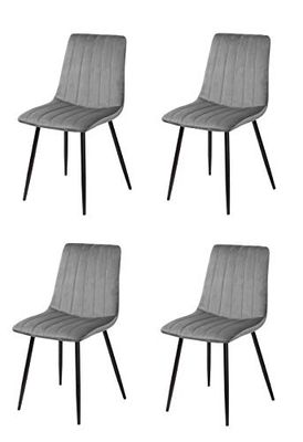 La Silla Española Denia stoel, stoffen, steengrijs, 44 cm (B) x 55 cm (D) x 88,5 cm (H)