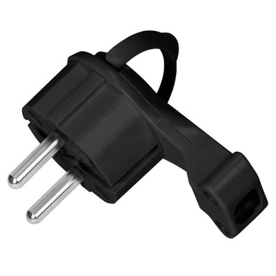 ORNO AE-13253/B Uni-Schuko Hoekstekker Stekker met oor (Zwart)