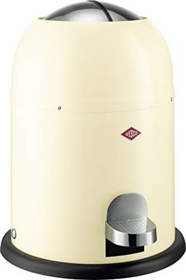 WESCO 180212-23 Singlemaster Poubelle 9 L Stainless Steel/Steel/Plastic Amande-Marron 9 x 12 x 16 cm