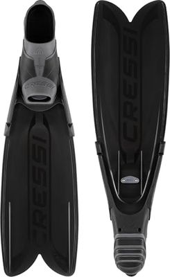 CRESSI Turbo Flex Fins Black 36/37 Palmes Performantes Réactives Légères Système Gara Modulaire et Lames Interchangeables Unisex-Adult, Noir