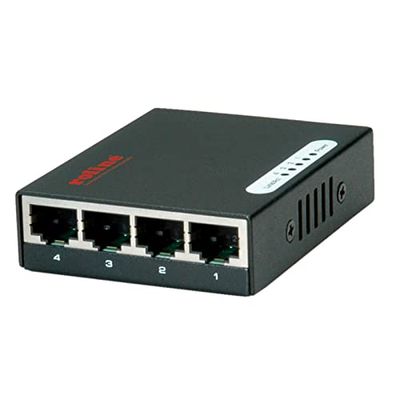 ROLINE Gigabit Ethernet Switch, Pocket, 4 Ports - Switch de Red (Pocket, 4 Ports, Bidireccional Completo (Full Duplex))