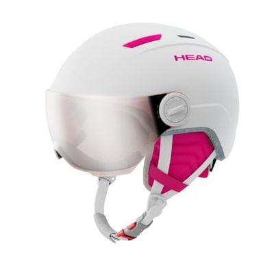 HEAD Maja Visor Casque de Ski et de Snowboard Filles, Blanc, XS-S