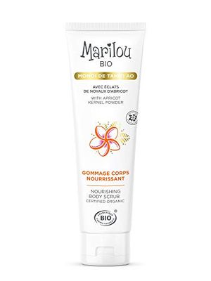 Marilou Bio - Gamme Monoï - Gommage Corps Nourrisant à L'Huile de Monoï de Tahiti - Tube de 150 ml - pour une Peau Toujours en Vacances !