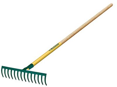 Fiskars 375161 – Rastrello forgiato, 16 denti ricurvi, con manico