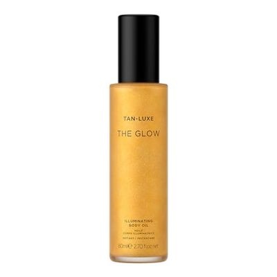 TAN-LUXE The Glow Illuminating Body Oil Radiance-Enhancing Lightweight Formula with Jojoba, Prickly Pear & Pomegranate, Fast-Absorbing, Nourishing, Dewy Finish, Vegan, Cruelty-Free, 80ml