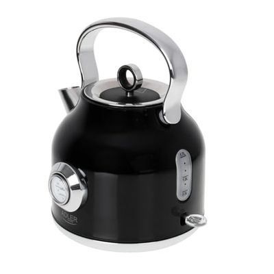 Adler Hervidor AD 1346b Negro Plateado Acero Inoxidable 1850-2200 W 1,7 L